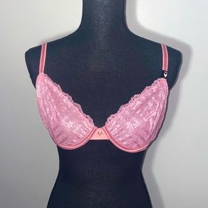 Brand New With Tags Victoria’s Secret Pink Lace Underwire Bra -34D